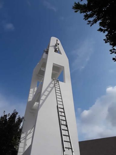 Church Bell Tower Painting After