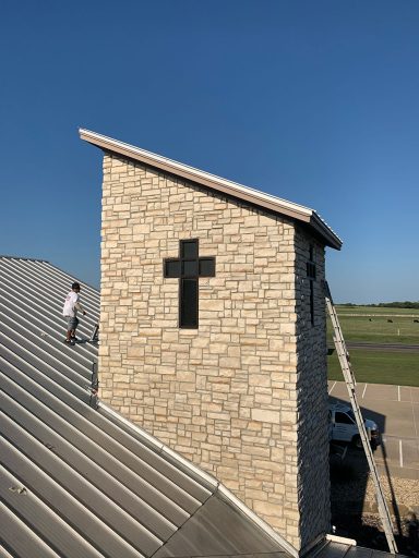 Waterproof Coating on Stone at Church