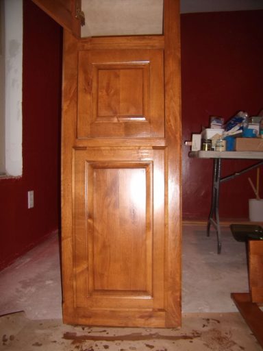 Knotty Alder Cabinets Staining After