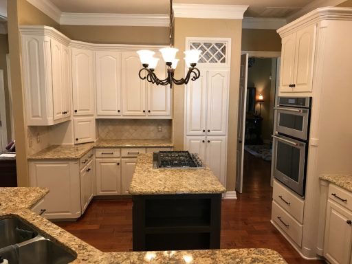 Painted Kitchen Cabinets with Accent Island