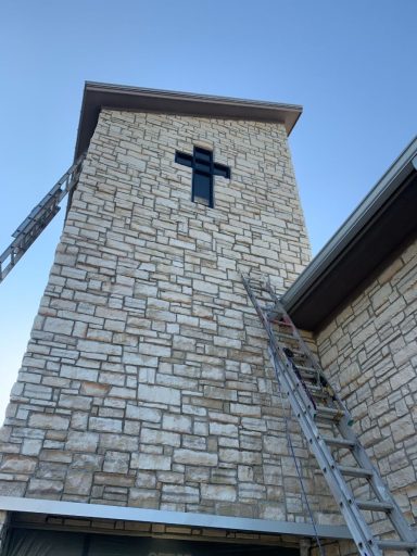 Waterproof Coating on Stone at Church
