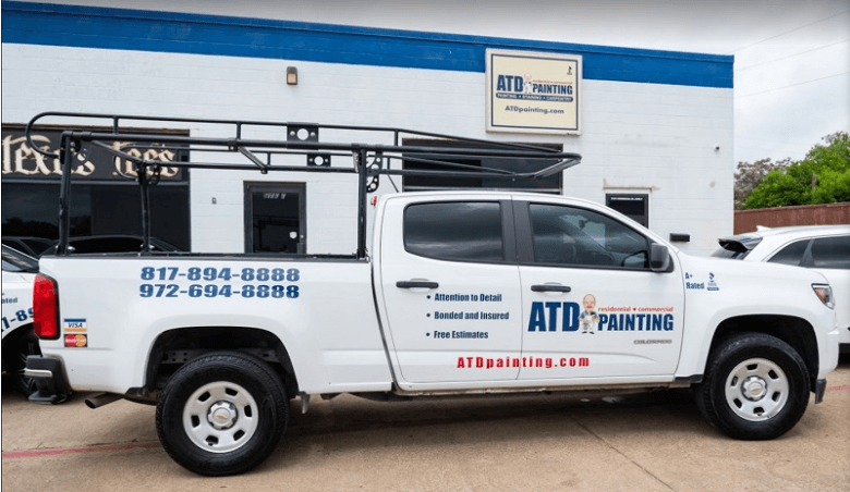 Our North Richland Hills Office Pictured with an ATD Painting Truck