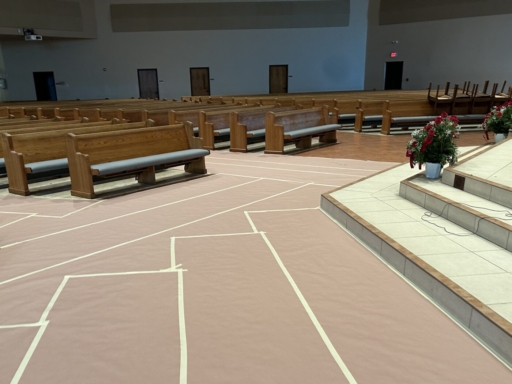 Commercial Interior Church Painting Prep, Fort Worth, Texas, 76106