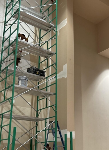 Commercial Interior Church Painting Scaffolding, Fort Worth, Texas, 76106