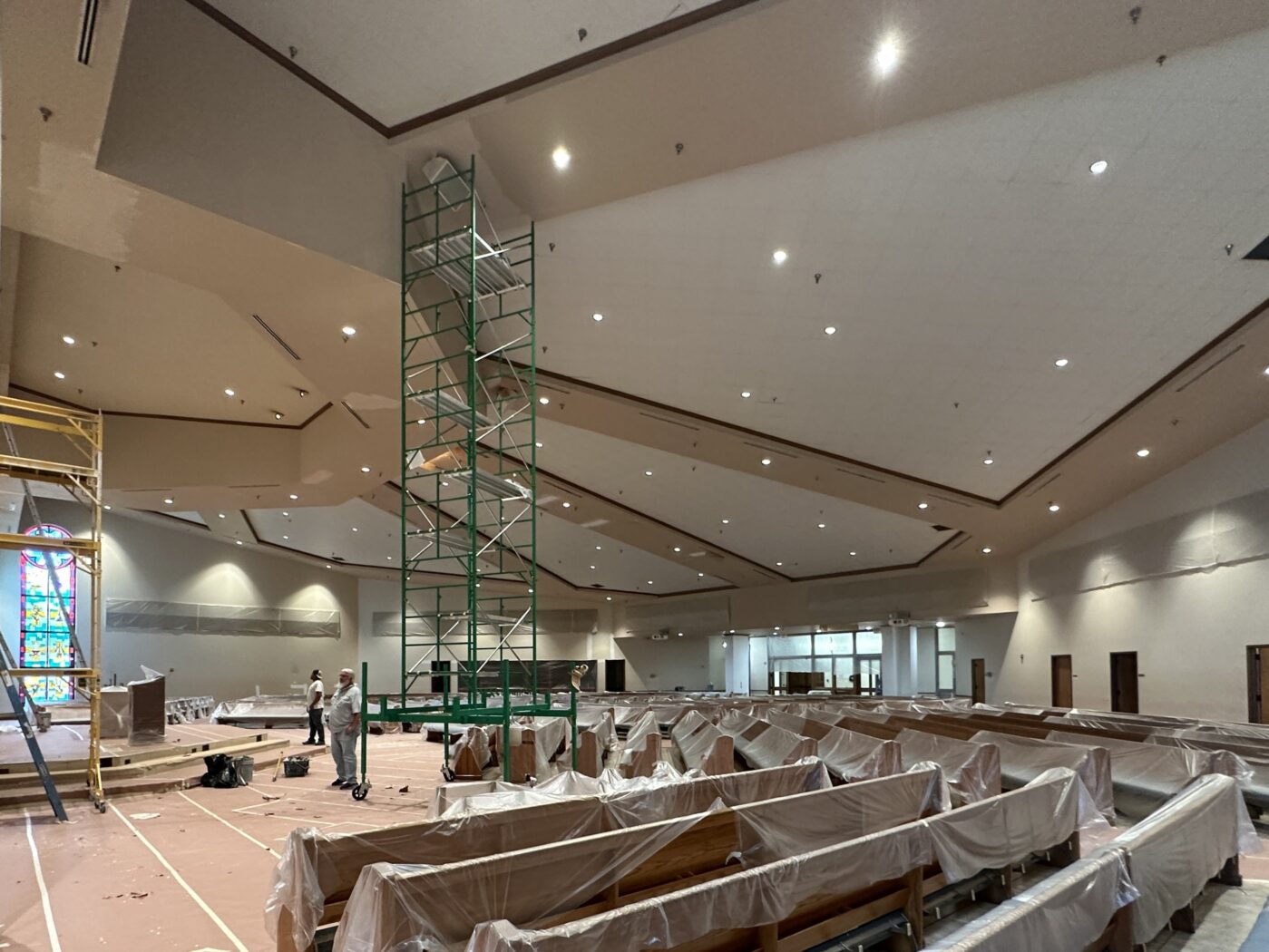 Commercial Interior Church Painting Specialty Scaffolding, Fort Worth, Texas, 76106 (1)