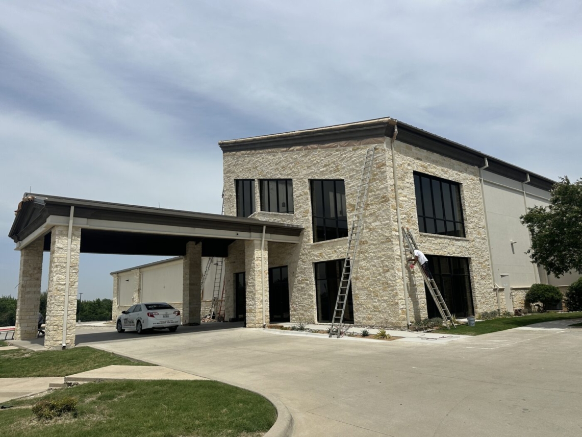 Commercial Church Exterior Painting and Waterproofing, Dallas, Texas, 75287