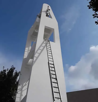 Recent Projects 3 Church Bell Tower Painting After
